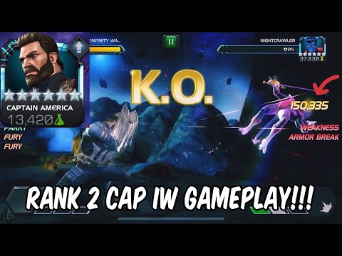 NEW Rank 2 Captain America (Infinity War) Rank Up and Gameplay! - Marvel Contest Of Champions