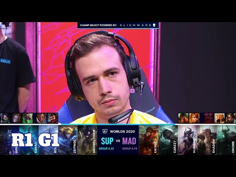 SUP vs MAD - Game 1 | Round 1 Play-Ins S10 LoL Worlds 2020 | SuperMassive vs Mad Lions G1