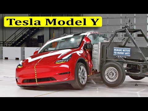 テスラ モデルYのクラッシュテスト。テスラモデルYの安全性を証明するクラッシュテスト動画