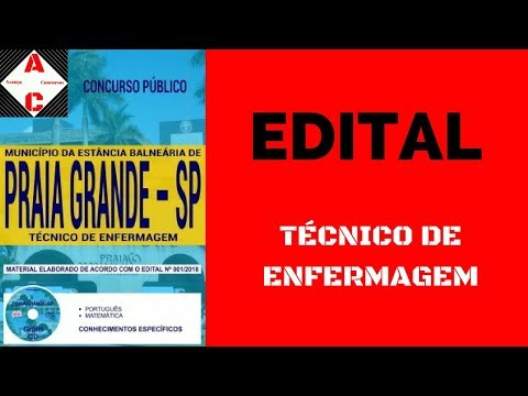 Edital e Apostila - Concurso Praia Grande-SP 2018 - Técnico de Enfermagem
