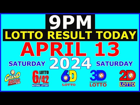 9pm Lotto Result Today April 13 2024 (Saturday)