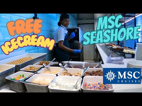 How To Get Free Soft Serve Ice Cream on MSC Seashore Travel Tip & Food Trial & Review