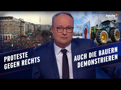 Fast eine Million Deutsche gehen auf die Straße – für die Demokratie | heute-show vom 26.01.2024