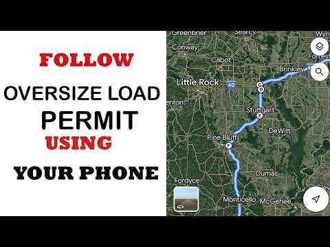 How to follow oversize load permit route using gps on your phone