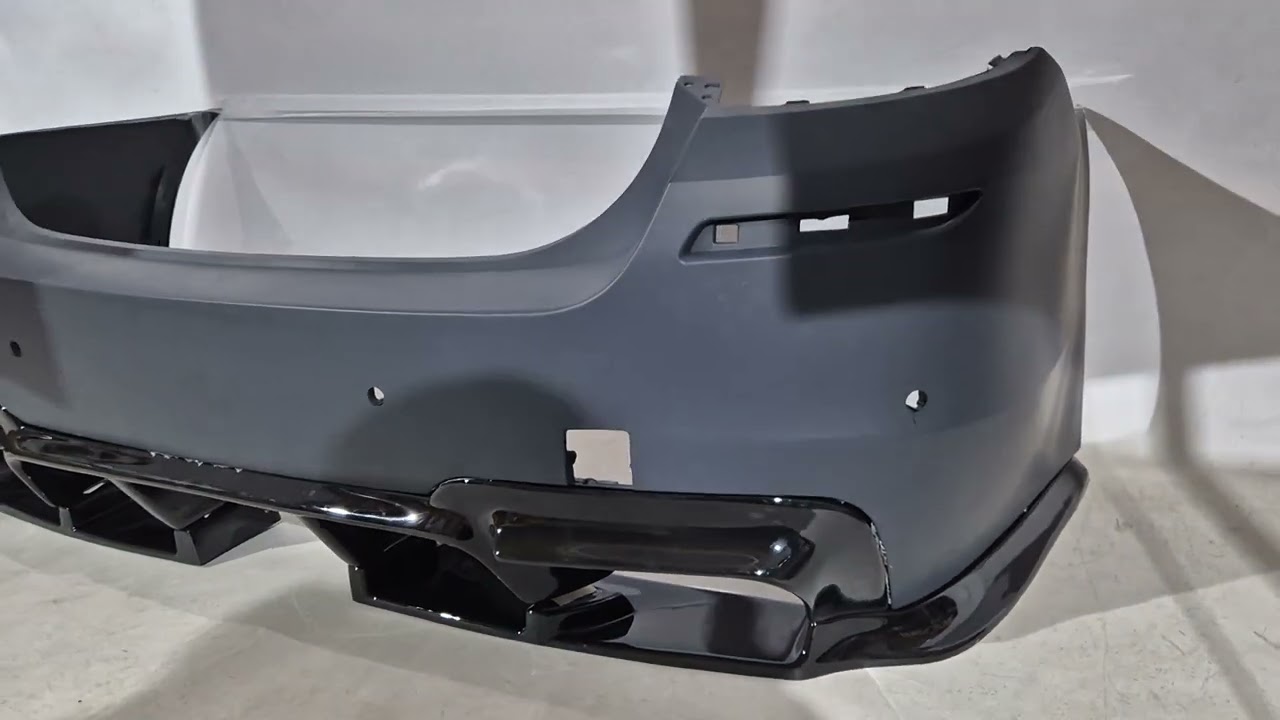 BMW 5 серия F10/F11 2010–2016 гг. Задний диффузор DPT V-1 (для M-Performance, Черный Глянец) Video 2