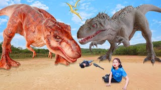 The BEST of Dinosaur Attack | T-rex Chase -Jurassic World Dinosaur Fan Movie | Dinosaur | Ms.Sandy