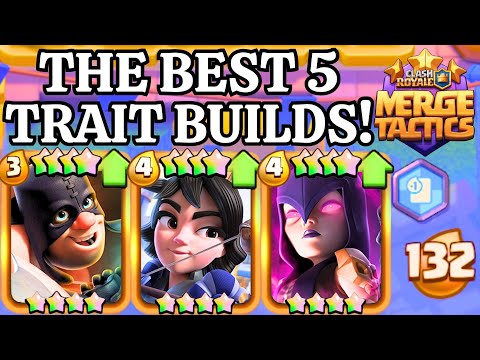 The BEST 5 TRAIT TEAMS in MERGE TACTICS! - Clash Royale Merge Tactics