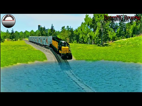 Trains vs Deep Water Crashes Reverse - BeamNG Drive
