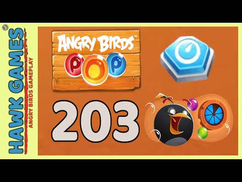 Angry Birds Stella POP Bubble Shooter Level 203 - Walkthrough, No Boosters