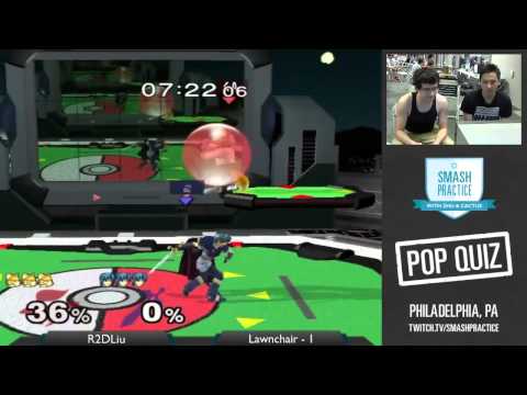 Pop Quiz II - Losers Round 7 - Lawnchair (Marth) vs R2DLiu (Fox) - SSBM Smash Melee