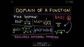 ❖ Finding the Domain of a Function -  Made Easy! ❖