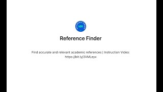 GPT | Reference Finder [ChatGPT Auto Bot]