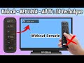 Unlock Key Lock On TV Without A Remote 10 Secrets 100 Worked