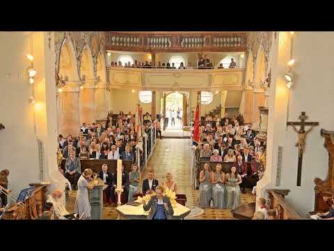 "Ehrenwort" Fäaschtbänkler - MV-Hohentengen  Brautmesse Kirche Scheer 6.8.22