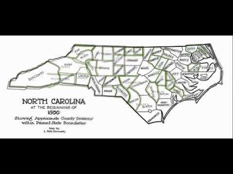 ノースカロライナ州の郡の形成を観察する