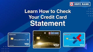 Learn How to Check Your Credit Card Statement | HDFC Bank