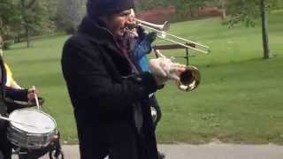 Heavyweights Brass Band perform at the 2015 BIST Hero 5K
