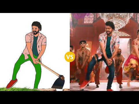 Ranjithame _Varisu_Movie Full Song Full Funny Meme Drawing 🤪|Thalapathy Vijay Drawing |Rashmika 🔥