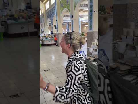 Tasting qurt for the first time😂 #bukhara #travel #uzbekistantravel  #uzbekistan  #qurt #guide