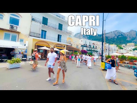 4K CAPRI Italy Walking Tour  🇮🇹  Island of Capri Italy travel Walk Amalfi Coast zone