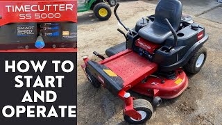 How to Start and Operate Toro Time Cutter SS5000 O Turn Riding Mower