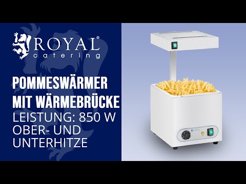 Video - Pommeswärmer mit Wärmebrücke - 850 W