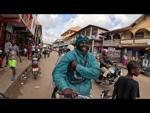 Sierra Leone Streets! Quick Trip to Makeni for Door Stains & African Art Vibes🎨🚴🏾‍♂️