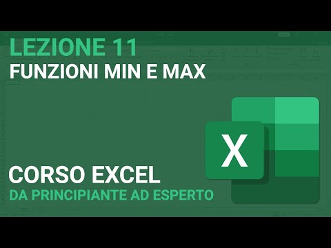 MIN and MAX Functions - EXCEL TUTORIAL ITALIAN 11