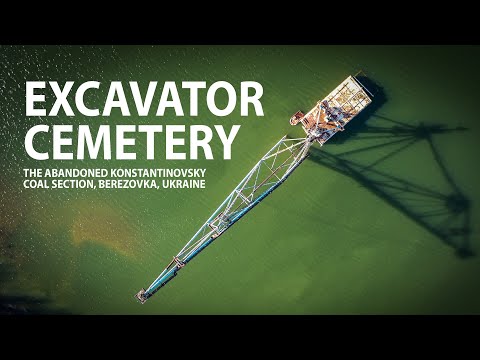 Bányagépek temetője drón videó. Konstantinovsky kőbánya