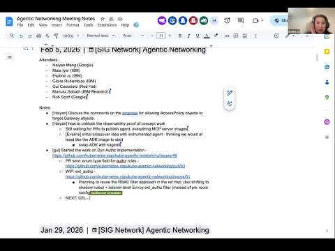 [SIG Network] Agentic Networking