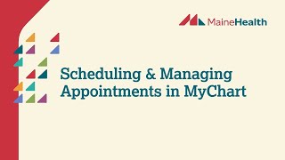 Schedule and Manage Appointments in MyChart