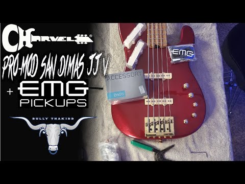 Charvel Pro-Mod San Dimas JJ V Build| EMG JX pickups and BQS Preamp (solderless system)