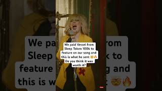 We paid Vessel from Sleep Token 100k to feature on our song and this is what he sent 🤯 #sleeptoken