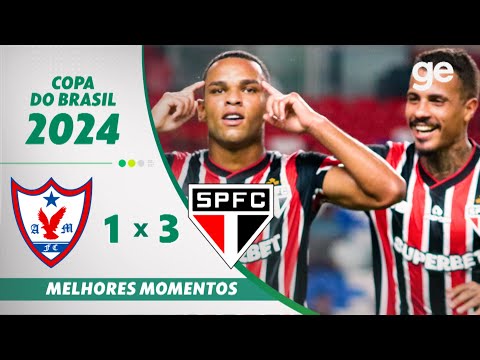 Gols e lances de Águia de Marabá x São Paulo