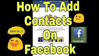 How to Add  Friends by Contacts to Facebook On Android??