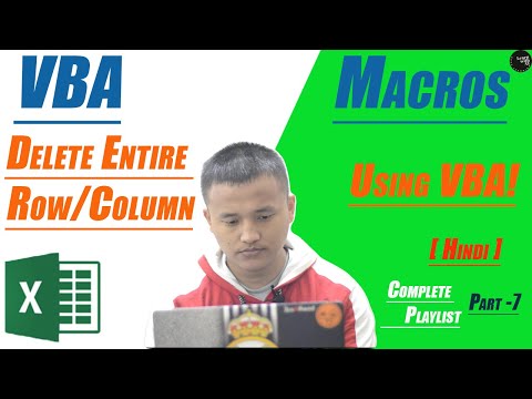 Delete Row/Column using VBA | VBA Coding | VBA Commands for beginners |Complete playlist VBA Part-7