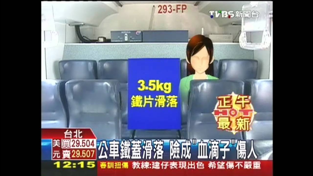 公車鐵蓋滑落 險成「血滴子」傷人