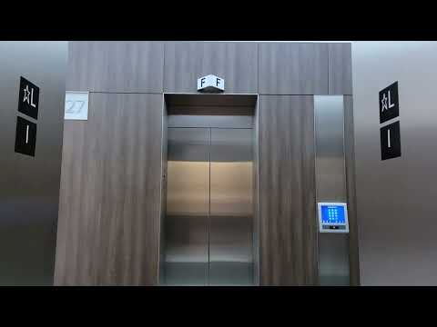 Modded 1989 Otis Elevonic 401 High Rise Elevators @ One World Trade Center, Long Beach CA