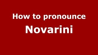 How to pronounce Novarini