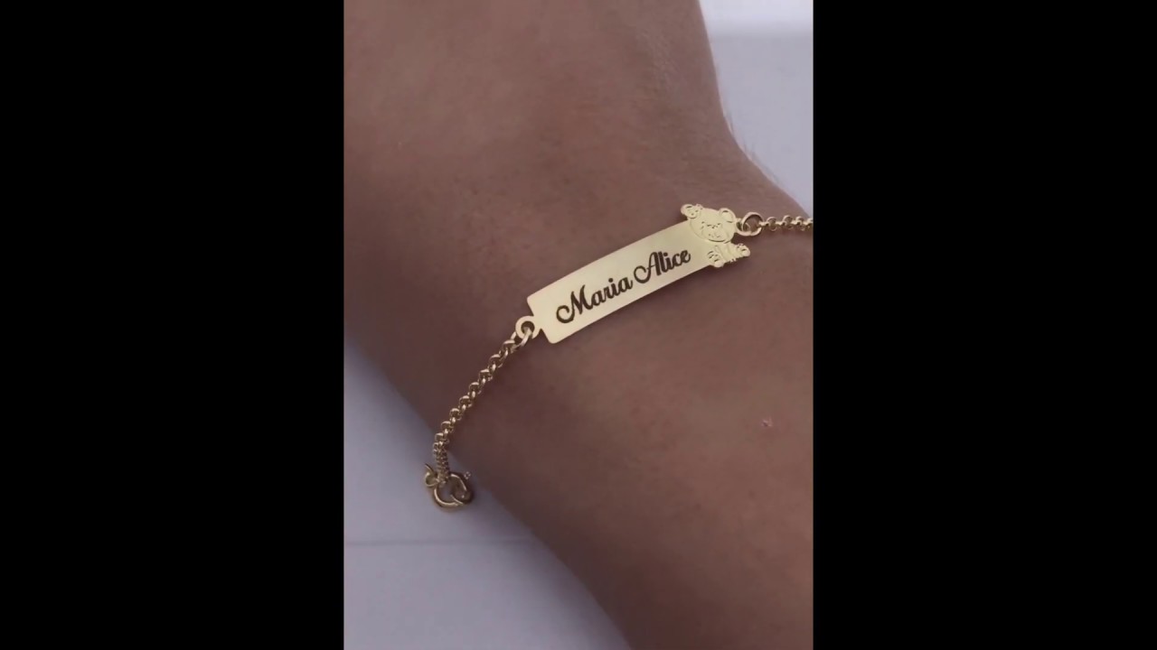 Pulseira Bebê com Nome Personalizado Joias Familiares