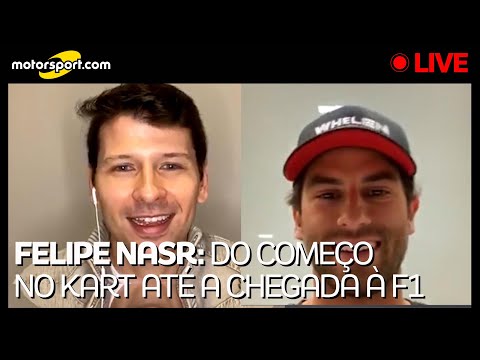 Live do Felipe Nasr: piloto abre o jogo sobre histórias de Piquet, BMW, GP2 e F1