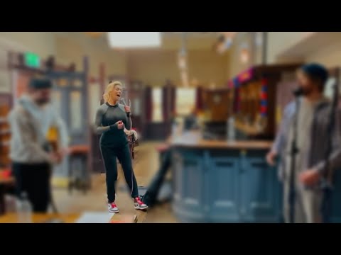 Hannah Waddingham Performing Christmas ( Baby please come home ) | BTS of Ted Lasso | Rebecca