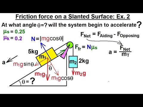 Physics 4.6   Friction (8 of 14) Friction Force on a Slanted Surface: Ex. 2