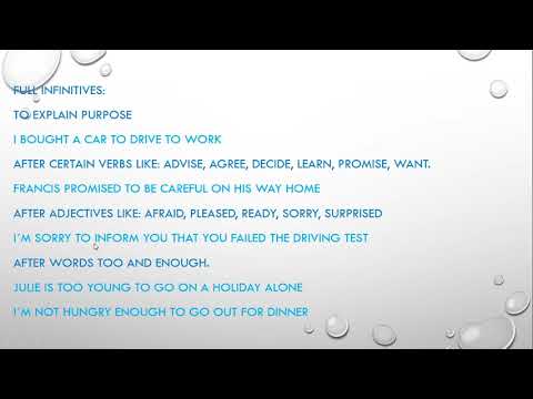 GERUND AND FULL INFINITIVE