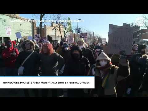 'Alex Pretti!' Protesters chant name of Minneapolis man shot by Border Patrol officer in Minnesota