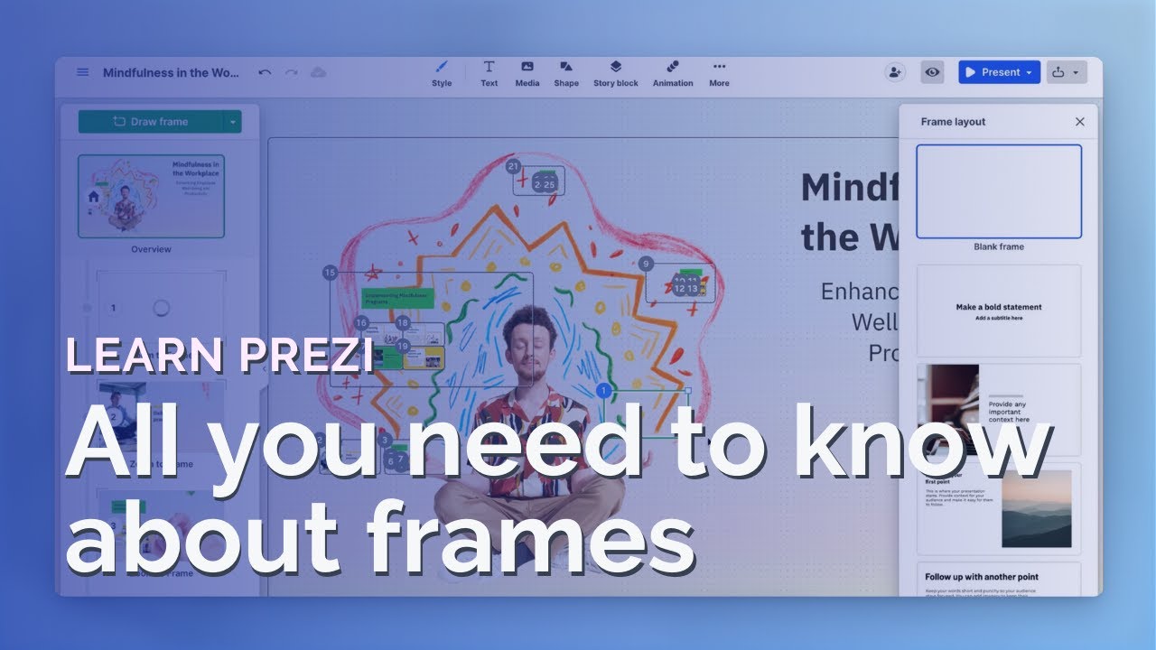 How to add frames of content to your presentation