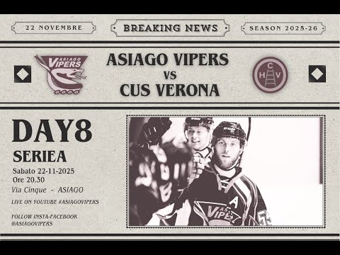 ASIAGO VIPERS vs CUS VERONA / DAY 8 / 22 NOVEMBRE 2025 /SERIE A
