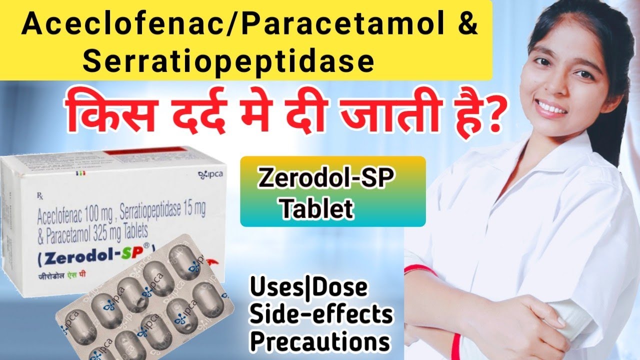 Watch video Aceclofenac Paracetamol and Serratiopeptidase Tablets Uses | Zerodol SP Uses In Hindi | Drx Pranjali Now Aceclofenac Paracetamol and Serratiopeptidase Tablets Uses | Zerodol SP Uses In Hindi | Drx Pranjali