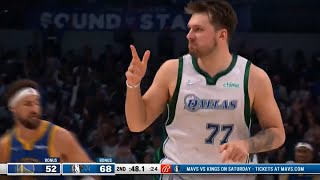 Klay bricks a three then got crossed up for a 3 by Luka Doncic