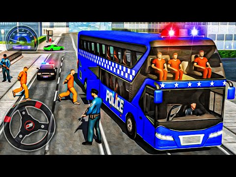Us Police Bus Coach Driving - Police Soldier Transporter 2022 - Best Android GamePlay